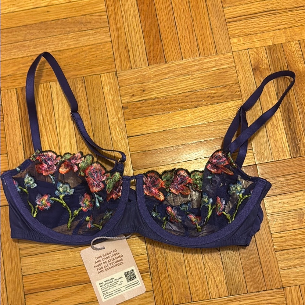 Western Wildflower Embroidered Bra